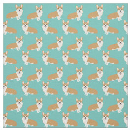 Cute corgi-väv - grönt av stam tyg