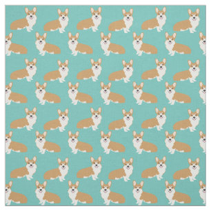 Cute corgi-väv - grönt av stam tyg