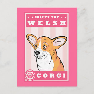 Cute Corgi-vykort Vykort