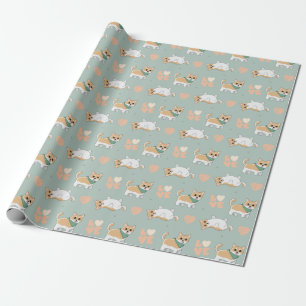 Cute Corgi Wrapping Papper Presentpapper