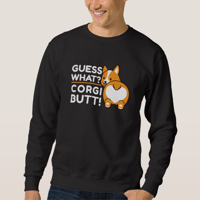Cute Corgis - Lustigt.. Corgi Butt! Lång Ärmad Tröja (Framsida)