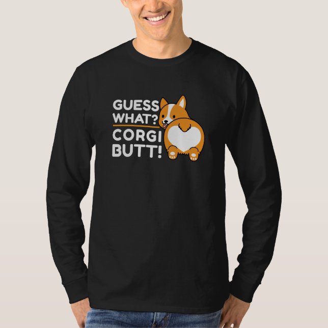 Cute Corgis - Lustigt.. Corgi Butt! T Shirt (Framsida)