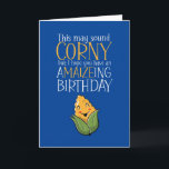 Cute Corny Maj Maize Pun Funny Birthday Kort<br><div class="desc">Lustigt och sött födelsedagskort för dem som slår kärlek och humor. Perfekt för att önska dina vänner och din familj grattis på födelsedagen. Besök vår butik om du vill ha mer födelsedagskort. Du hittar något coola,  humoristiskt och ibland sarkastiskt födelsedagskort för din speciella.</div>