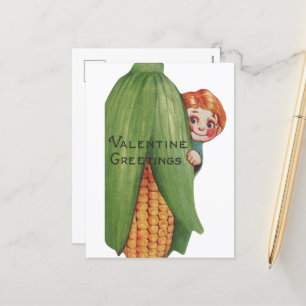 Cute corny Valentine vintage Helg Vykort