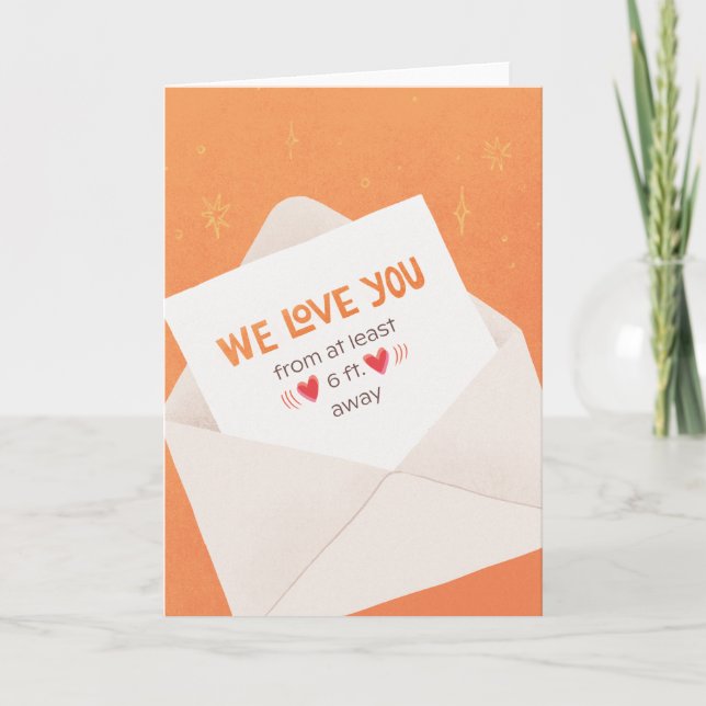 Cute Coronavirus Pandemiuppmuntringskort Kort (Framsida)