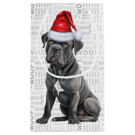 Cute Corso-julen Hund Helgdag Woof Ord Art