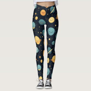 Cute Cosmos Mönster Leggings