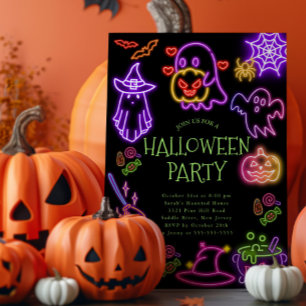 Cute Costume Halloween fest-inbjudan Inbjudningar