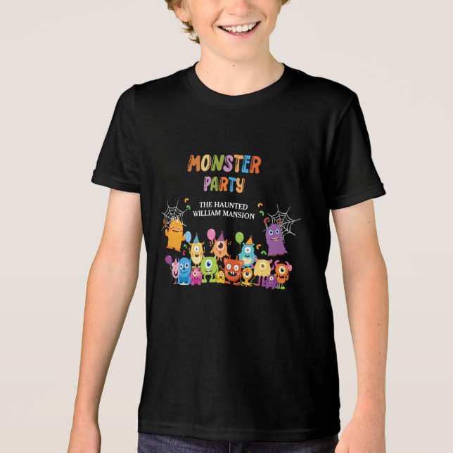 Cute Costume Monster Halloween fest För barn T Shirt (Framsida)