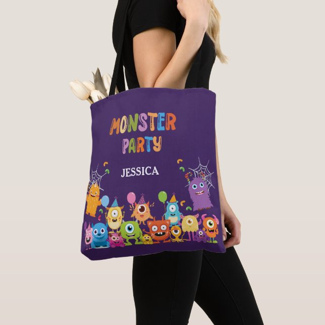 Cute Costume Monster Halloween fest För barn Tygkasse (Närbild)