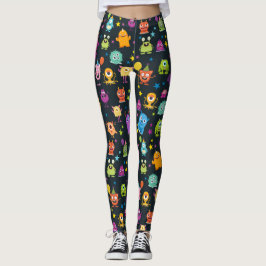 Cute Costume Monster Halloween fest Mönster Leggings