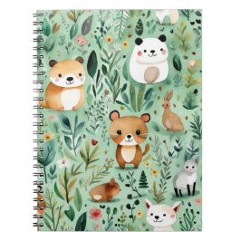 Cute cottage core grönt fält Magnetic Ram Anteckningsbok