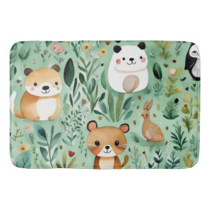 Cute cottage core grönt fält Magnetic Ram Badrumsmatta