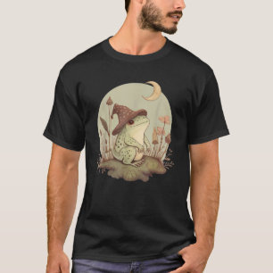 Cute Cottagecore Aesthetic Frog Mushroom Måne Witc T Shirt