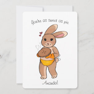 Cute Cottagecore Bunny Tack Kort