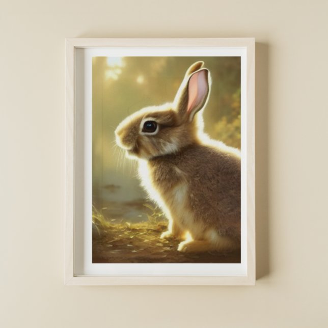 Cute Cottontail Wildlife Porträtt Poster (Skapare uppladdad)