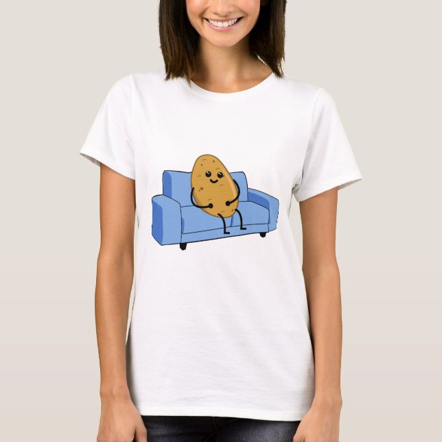 Cute Couch Potato T-Shirt (Framsida)