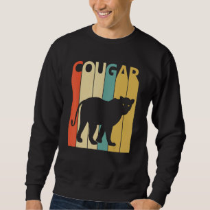 Cute Cougar Animal Lång Ärmad Tröja