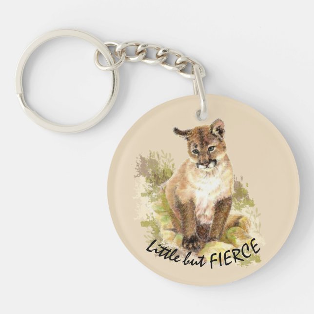 Cute Cougar Mountain Lejon Cat Kitten FIERCE QUOTE (Framsidan)