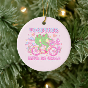 Cute Cougrog - tillsammans tills vi krockar Julgransprydnad Keramik