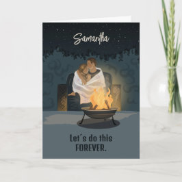 Cute Couple Anpassningsbar Valentine Card Kort