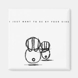 Cute Couple Bunny Magnet   Var vid din sida