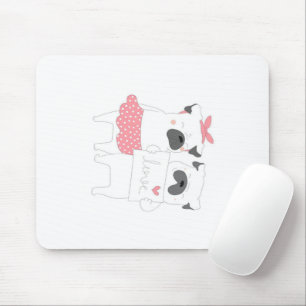 Cute Couple Fransk Bulldog Kärlek HUND ÄLSKARE Musmatta