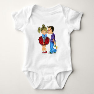 Cute Couple Funny Baby Bodykostym T Shirt