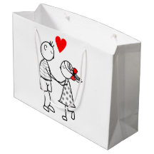 Cute Couple Kärlek Gift Bag - Anpassade