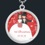 Cute Couple Musical Bröllop 1:a julklacken Necklac Silverpläterat Halsband<br><div class="desc"></div>