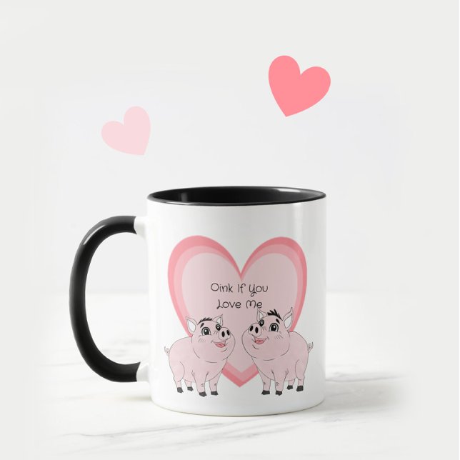 Cute couple of pink piggy mugg (Skapare uppladdad)