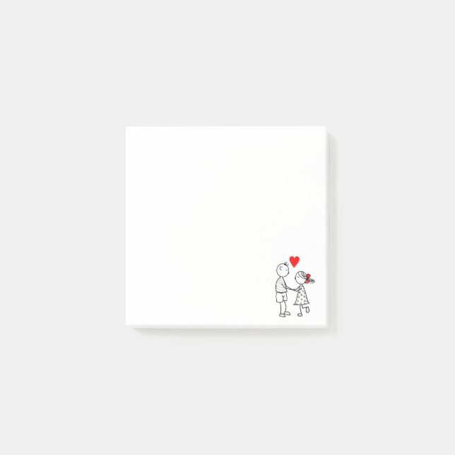 Cute Couple PostIT® Notes Post-it Block (Framsida)