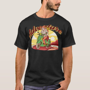 Cute Couple Riding a Scooter 1 T Shirt