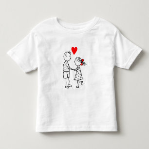 Cute Couple Småbarn T-shirt