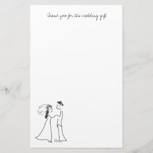 Cute Couple Tackkort Papper