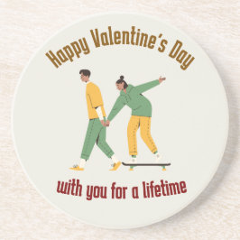 Cute Couple Valentine Day Underlägg