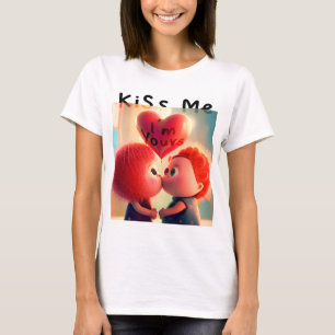 Cute Couple Valentine (Kyss Me) T Shirt