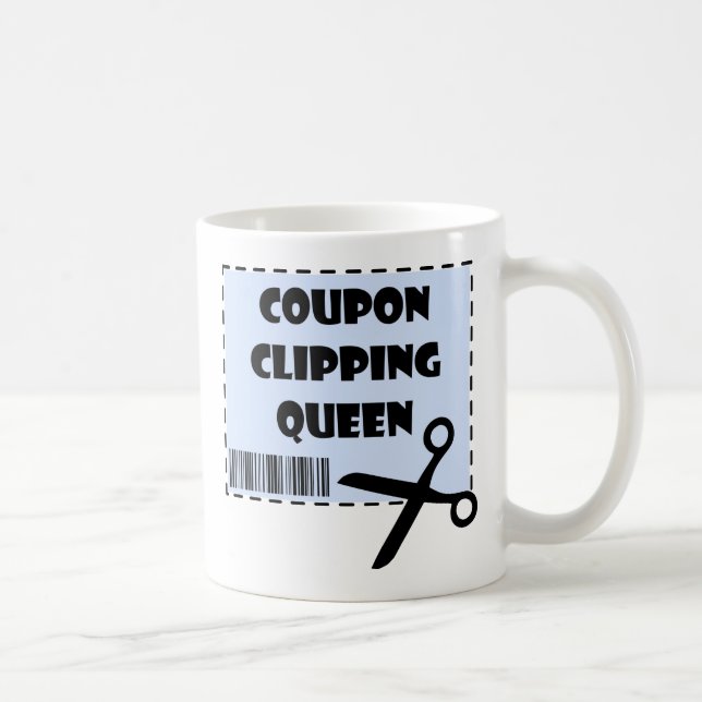 Cute Coupon Clipping Queen Say Kaffemugg (Höger)