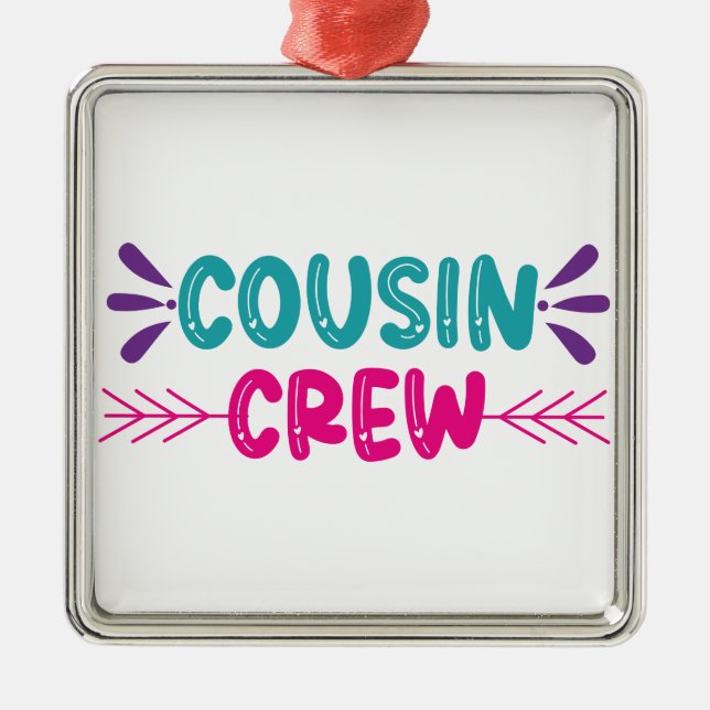 Cute Cousin Crew Julgransprydnad Metall (Framsidan)