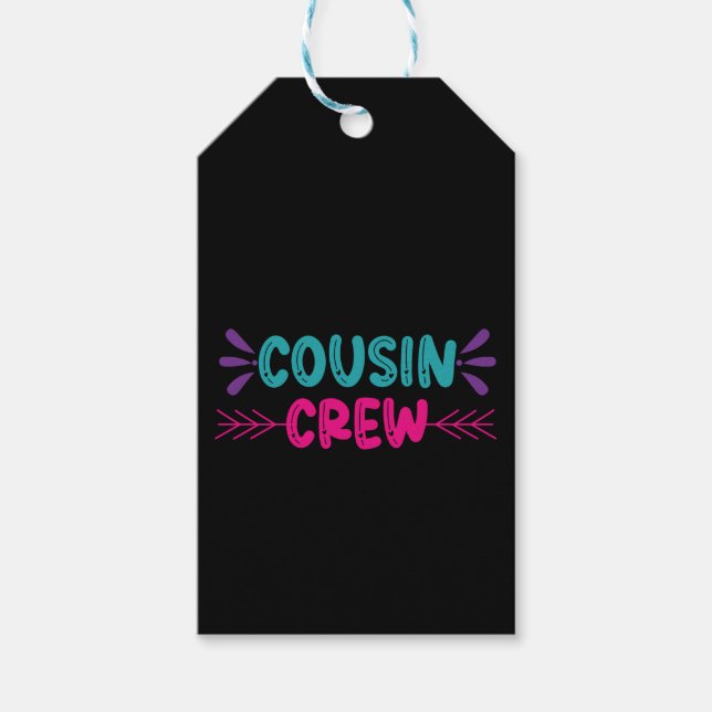 Cute Cousin Crew Presentetikett (Framsidan)