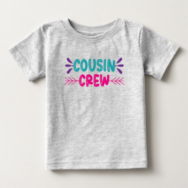 Cute Cousin Crew T Shirt (Framsida)