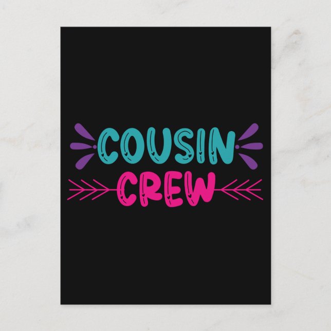Cute Cousin Crew Vykort (Framsida)