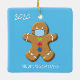 Cute Covid Pepparkaksgubbe Julgran Julgransprydnad Keramik