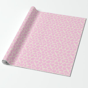 Cute Cow Animal Print Mönster Aesthetic Rosa Presentpapper