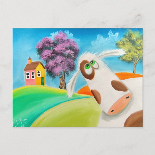 CUTE COW ANSIKTE Gordon Bruce art Vykort (Framsida)