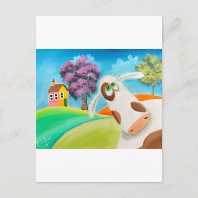 CUTE COW ANSIKTE Gordon Bruce art Vykort (Framsida)