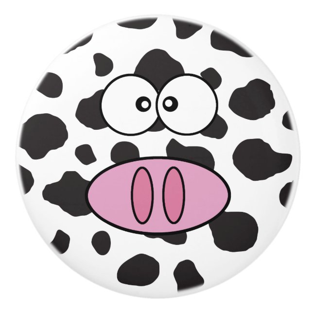 Cute Cow, Baby Cow, Little Cow, Farm Animal Knopp (Framsidan)