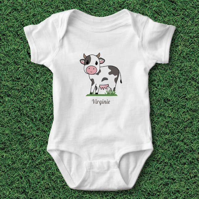 Cute Cow Baby-dräkt T Shirt (Cute Cow Baby Bodysuit)