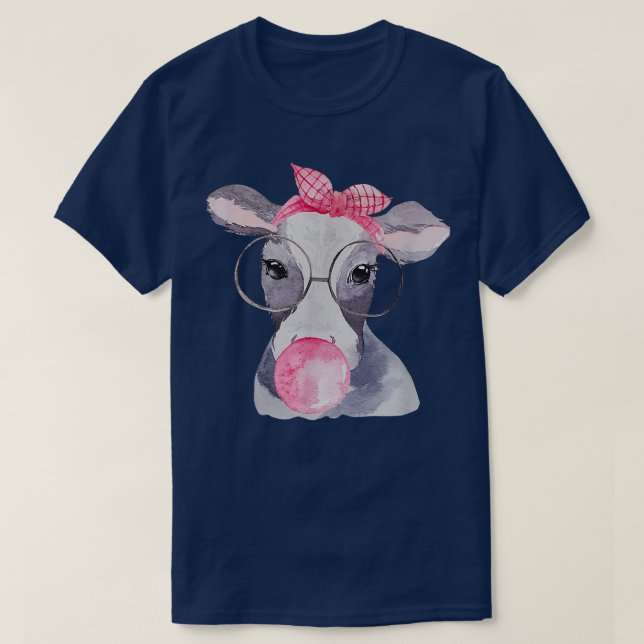 Cute Cow Bloble Cowgirl Farm Life T Shirt (Design framsida)
