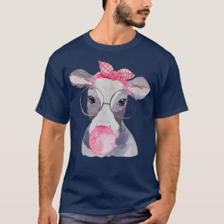 Cute Cow Bloble Cowgirl Farm Life T Shirt